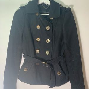 Wool Peacoat with Belt